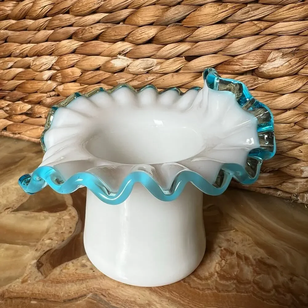 Blue Ruffled Fenton - Picture 2 of 8